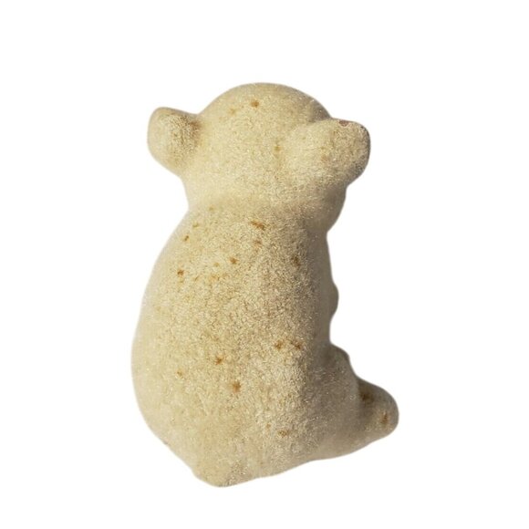 Josef Originals Fuzzy Piglet Pig Flocked Fuzzy Figurine Sitting - Picture 5 of 7